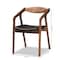 Baxton Studio Harland Mid-Century Modern Black Faux Leather Upholstered and 2-Piece Wood Dining Chair Set Set of 2 188-11679-ZORO - alternate 5